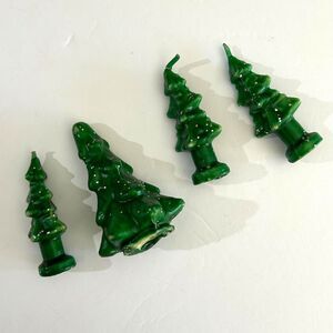 VTG Gurley Glitter Christmas Tree Candles, set of 4, Midcentury